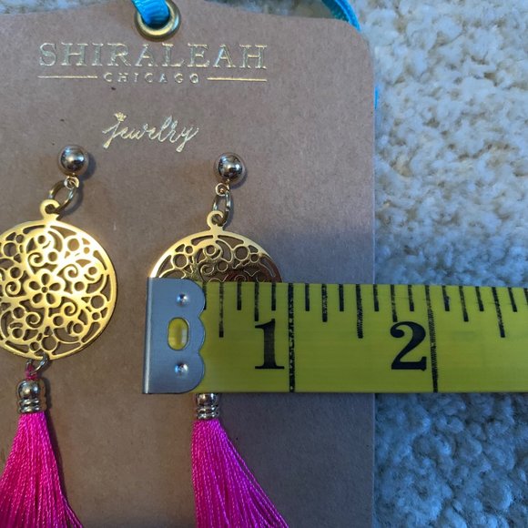 Shiraleah Chicago Pink Bali Necklace and Earrings Set NWT - Picture 12 of 16